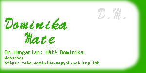 dominika mate business card